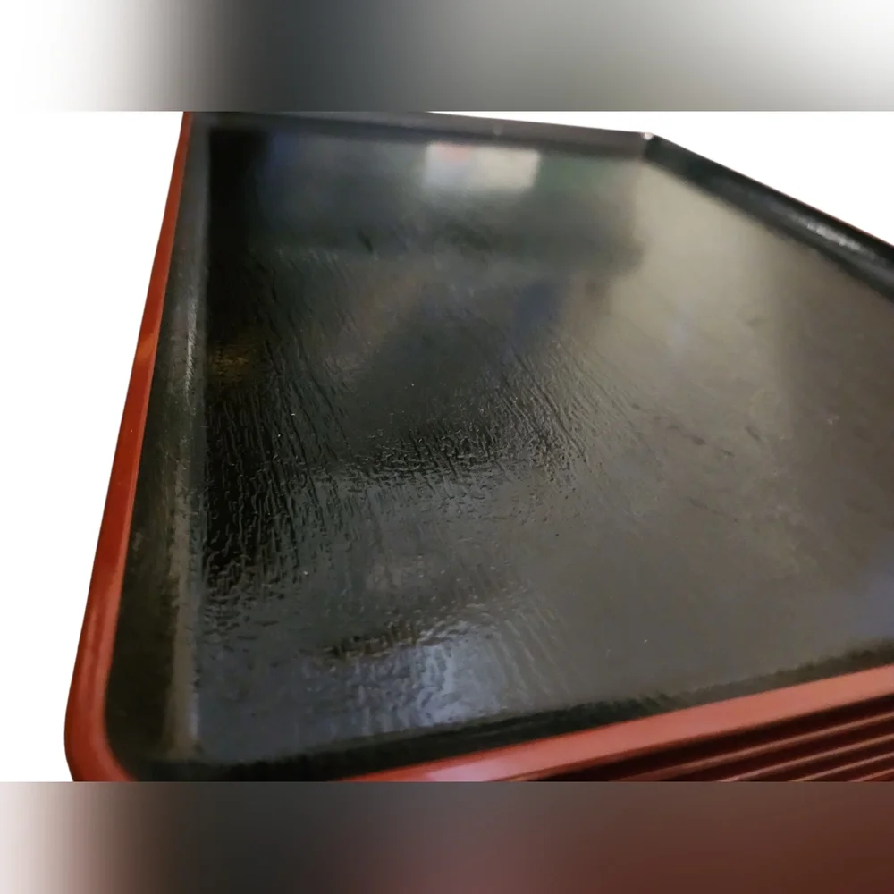 JapanBargain Plastic Serving Tray Red / Black Different Size